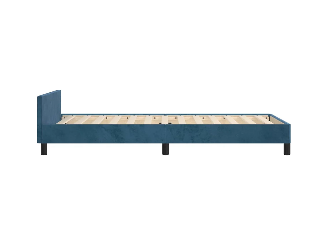 Bedframe zonder matras 90x190 cm fluweel donkerblauw