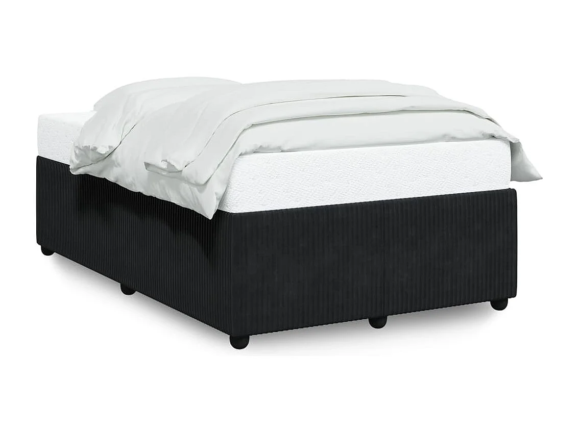 Cadre de lit sans matelas noir 120x200 cm velours