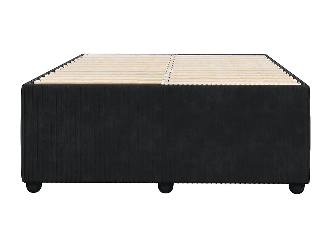 Cadre de lit sans matelas noir 120x200 cm velours