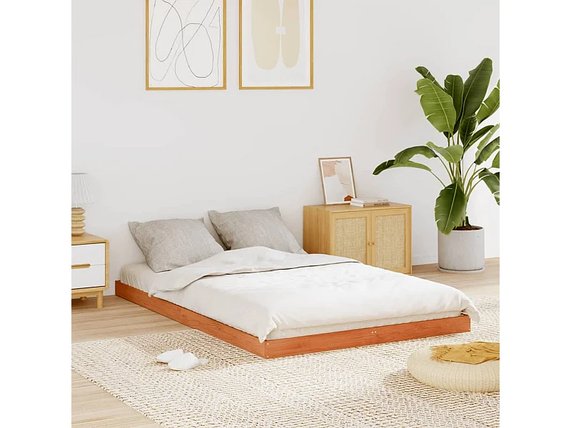 Giroletto Marrone Cera 140x200 cm in Legno Massello di Pino