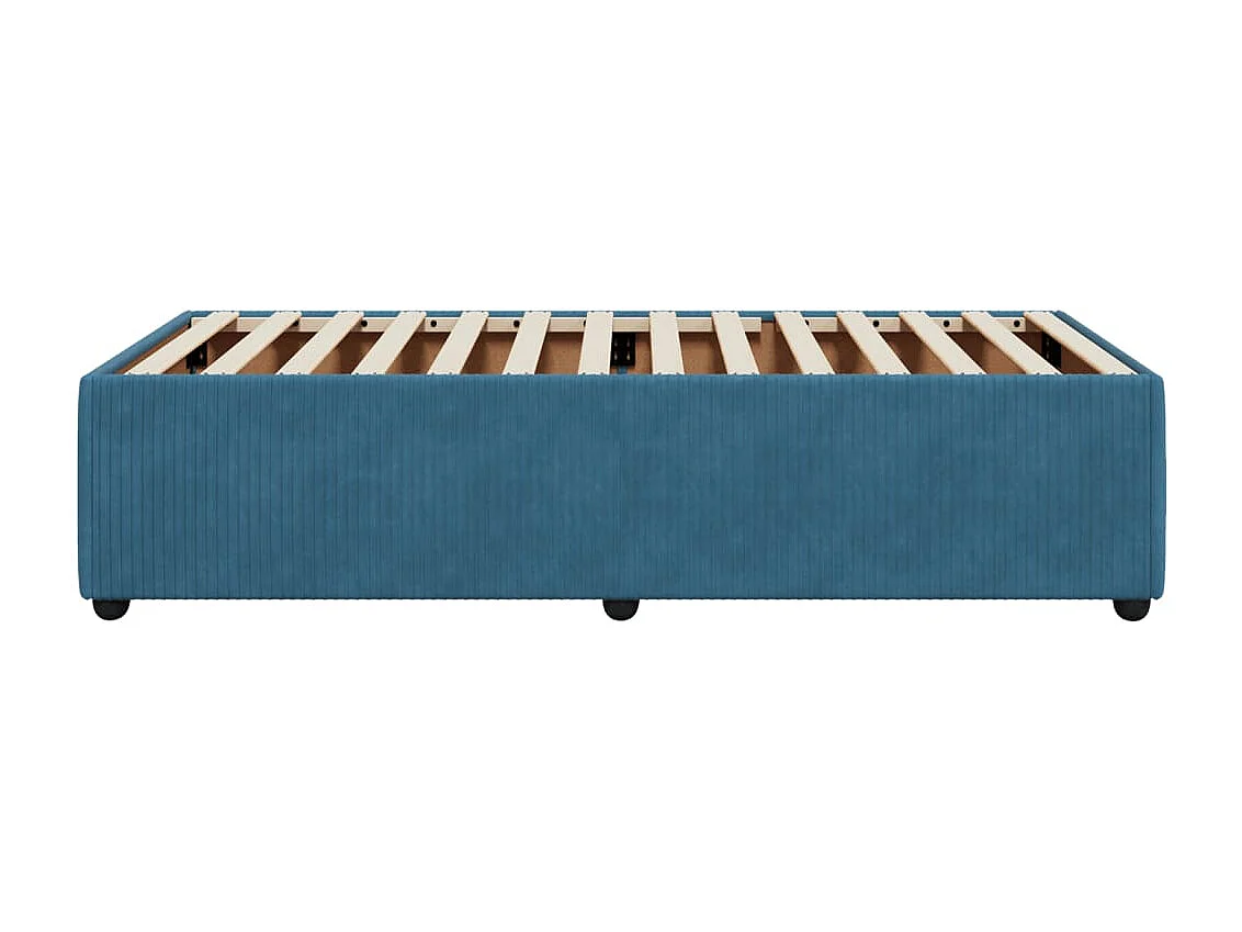 Cadre de lit sans matelas bleu 80x200 cm velours