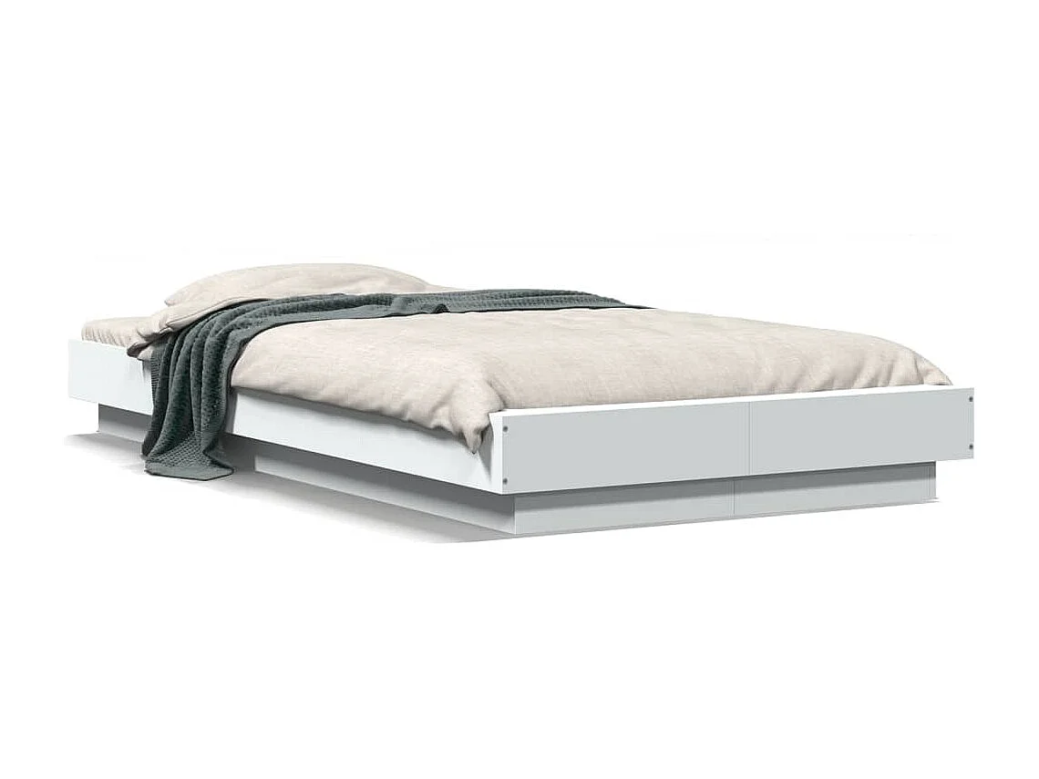 Cadre de lit sans matelas blanc 90x190 cm