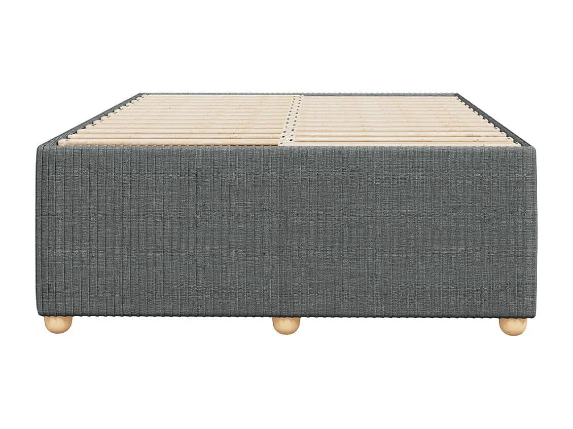 Cadre de lit sans matelas gris foncé 120x190 cm tissu