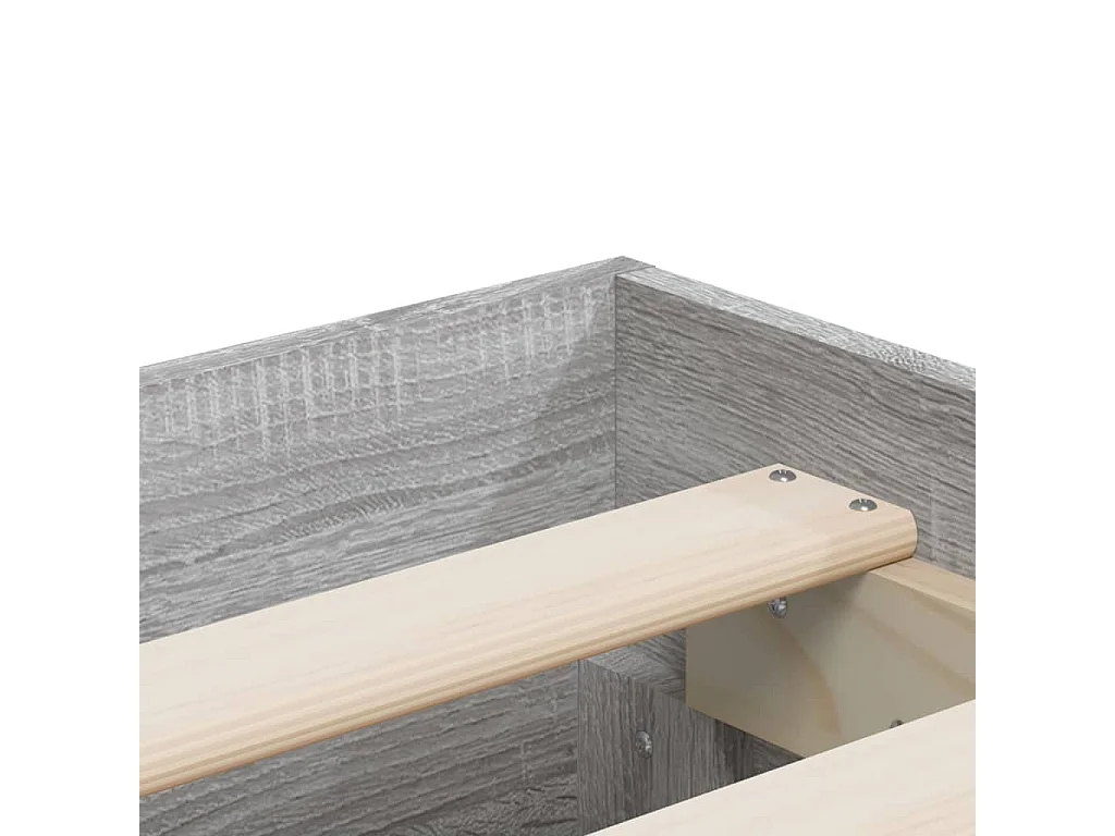 Cadre de lit avec tiroirs sans matelas sonoma gris 160x200 cm