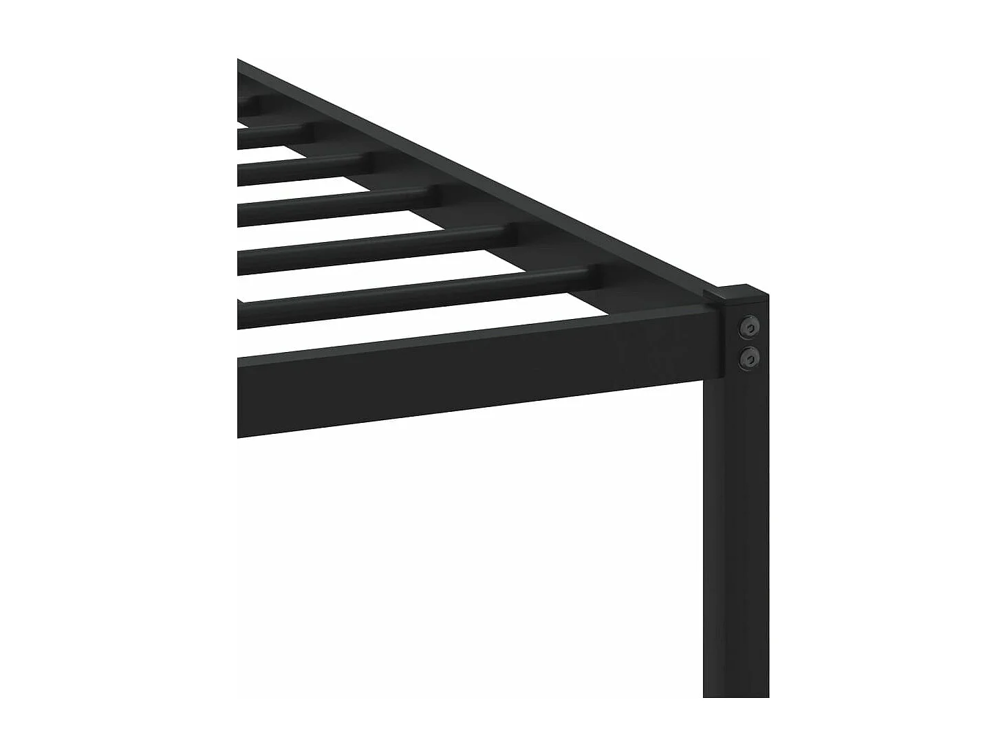 Estrutura cama sem colchão 193x203 cm metal carvalho castanho