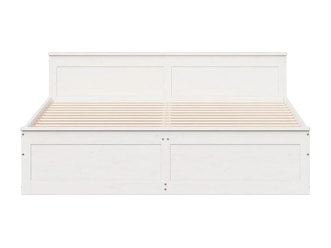 Cadre de lit sans matelas avec tête de lit 200x200 cm bois pin