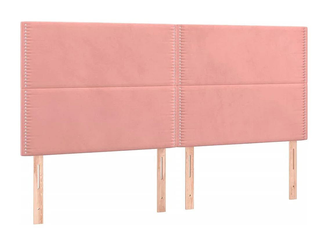 Giroletto con Testiera Rosa 160x200 cm in Velluto