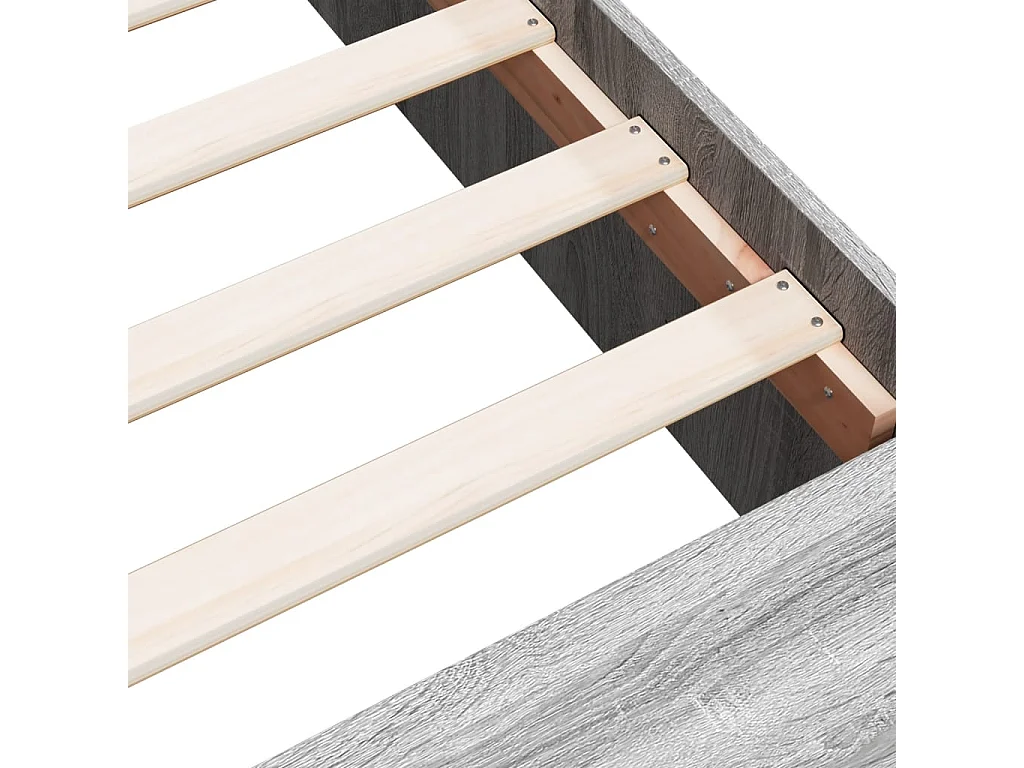 Cadre de lit sans matelas sonoma gris 75x190 cm