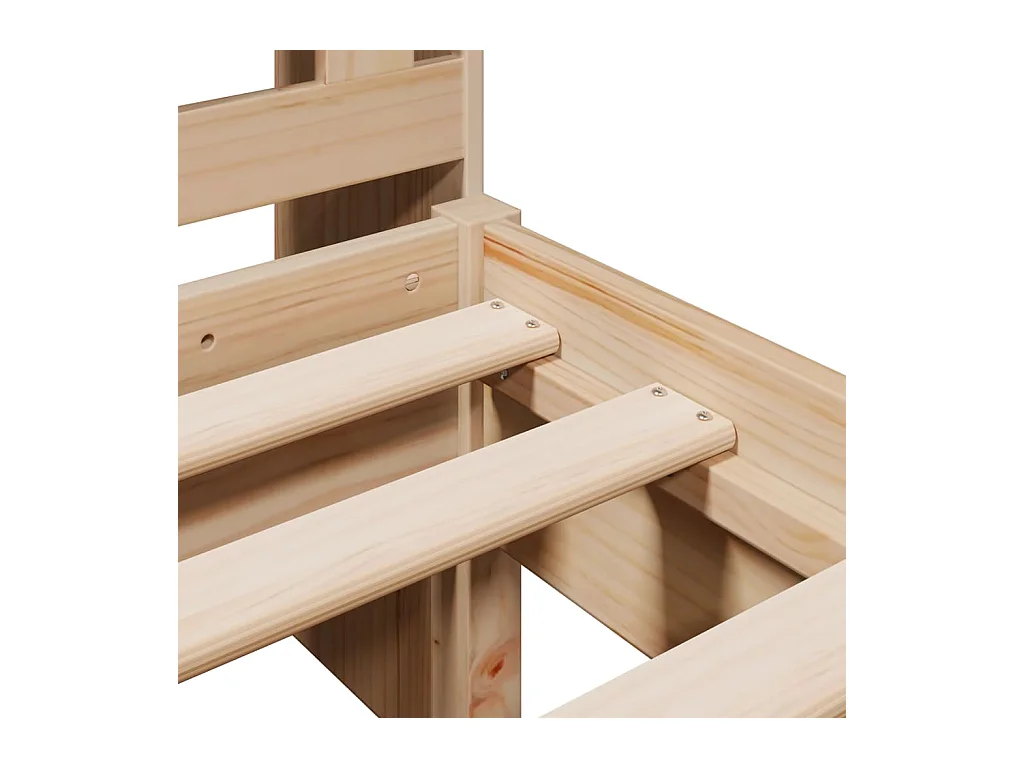 Lit bibliothèque sans matelas 90x200 cm bois de pin massif