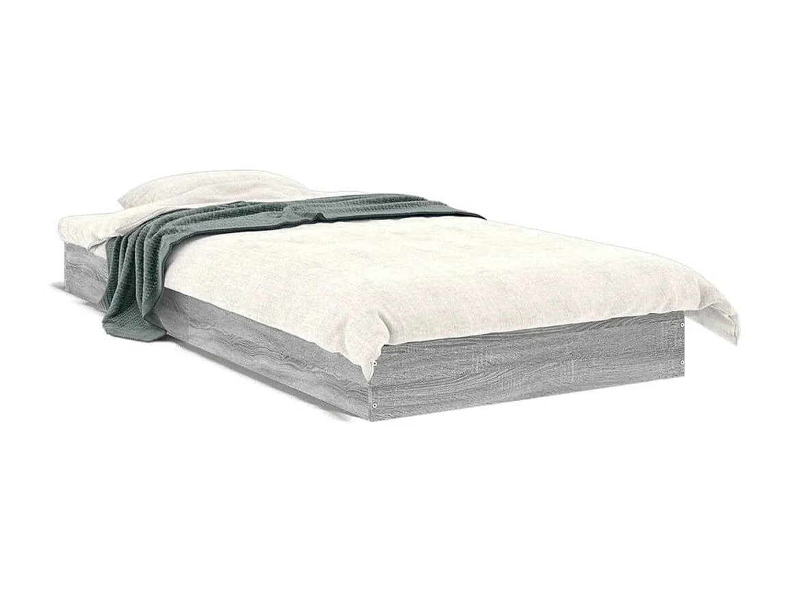 Cadre de lit sans matelas sonoma gris 90x200 cm