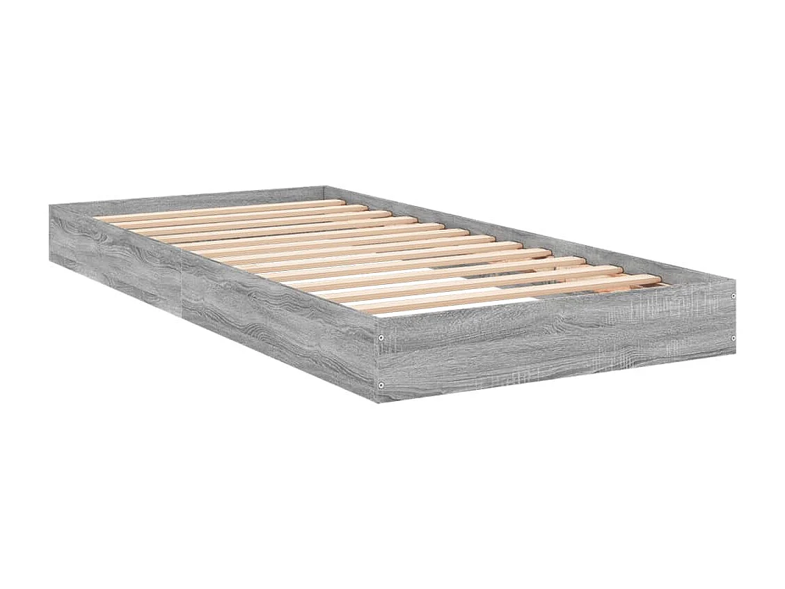 Cadre de lit sans matelas sonoma gris 90x200 cm