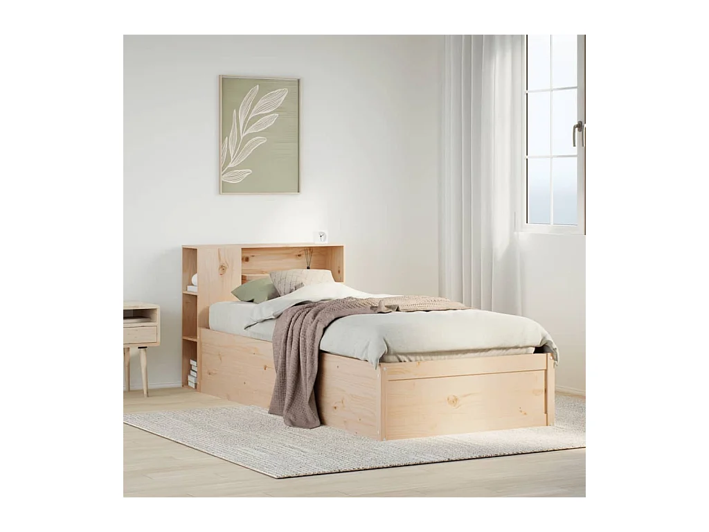 Cadre de lit sans matelas 90x190 cm bois de pin massif