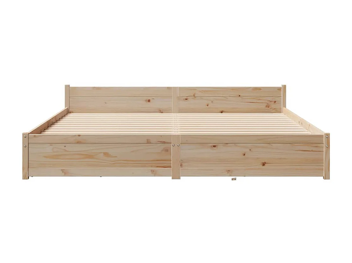 Letto senza Materasso 160x200 cm in Legno Massello di Pino