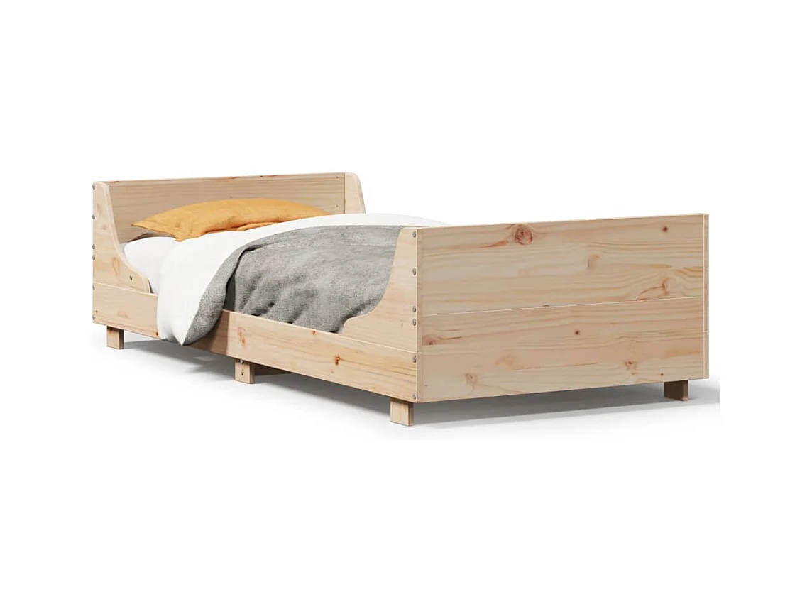 Cadre de lit sans matelas 90x200 cm bois de pin massif