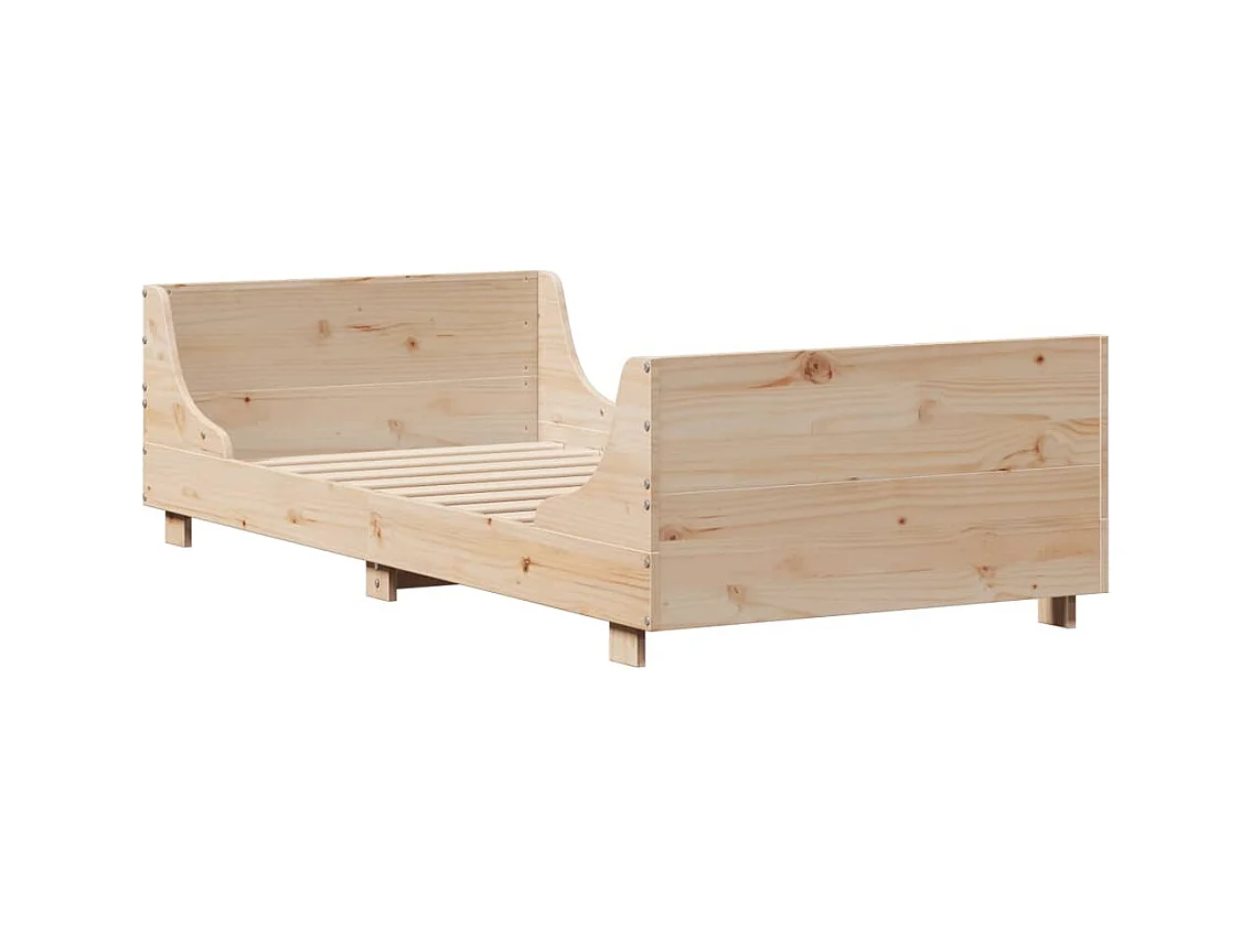 Cadre de lit sans matelas 90x200 cm bois de pin massif