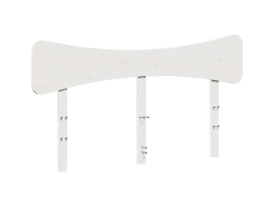 Cadre de lit sans matelas blanc 140x190 cm bois de pin massif