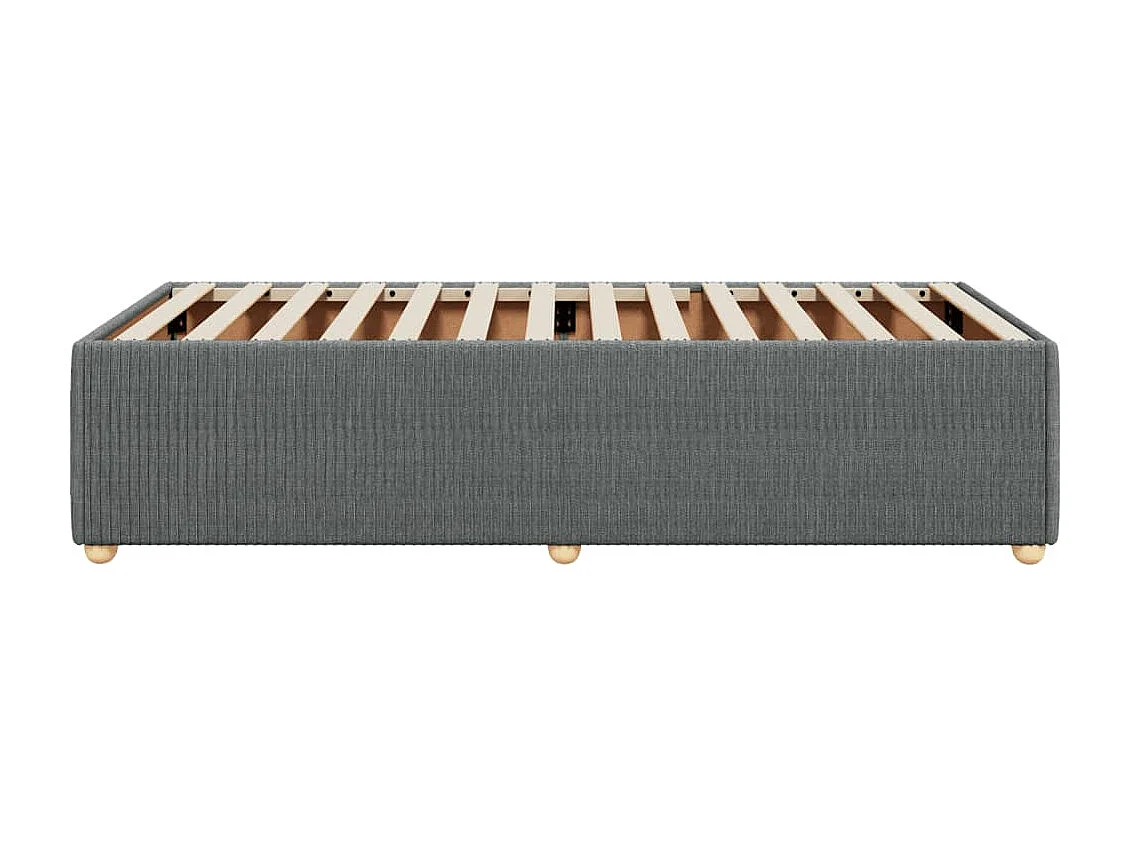 Cadre de lit sans matelas gris foncé 90x200 cm tissu