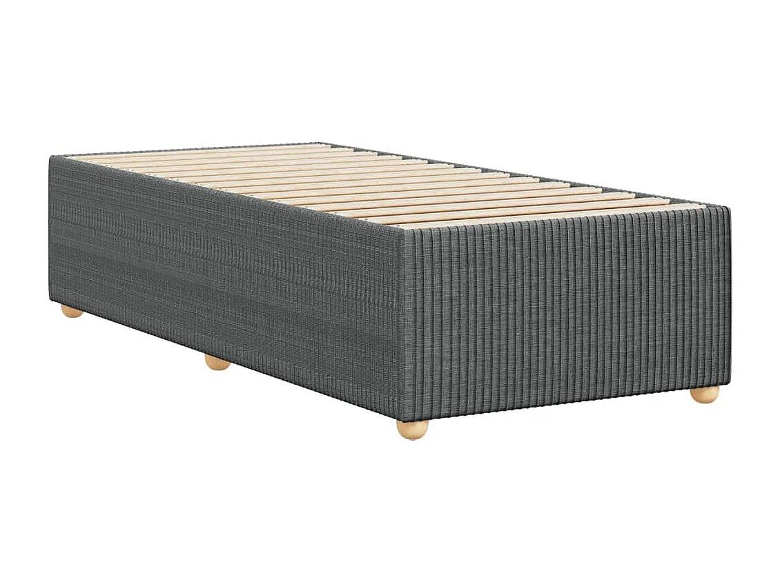 Cadre de lit sans matelas gris foncé 90x200 cm tissu