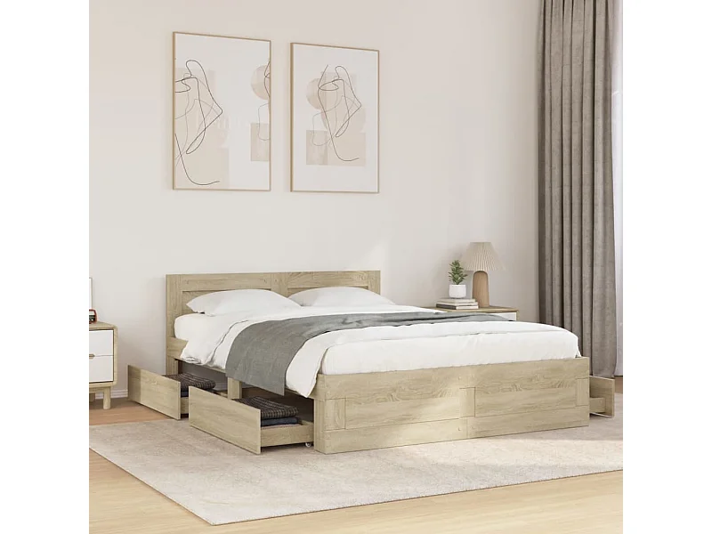 Giroletto Testiera Rovere Sonoma 140x200 cm Legno Multistrato