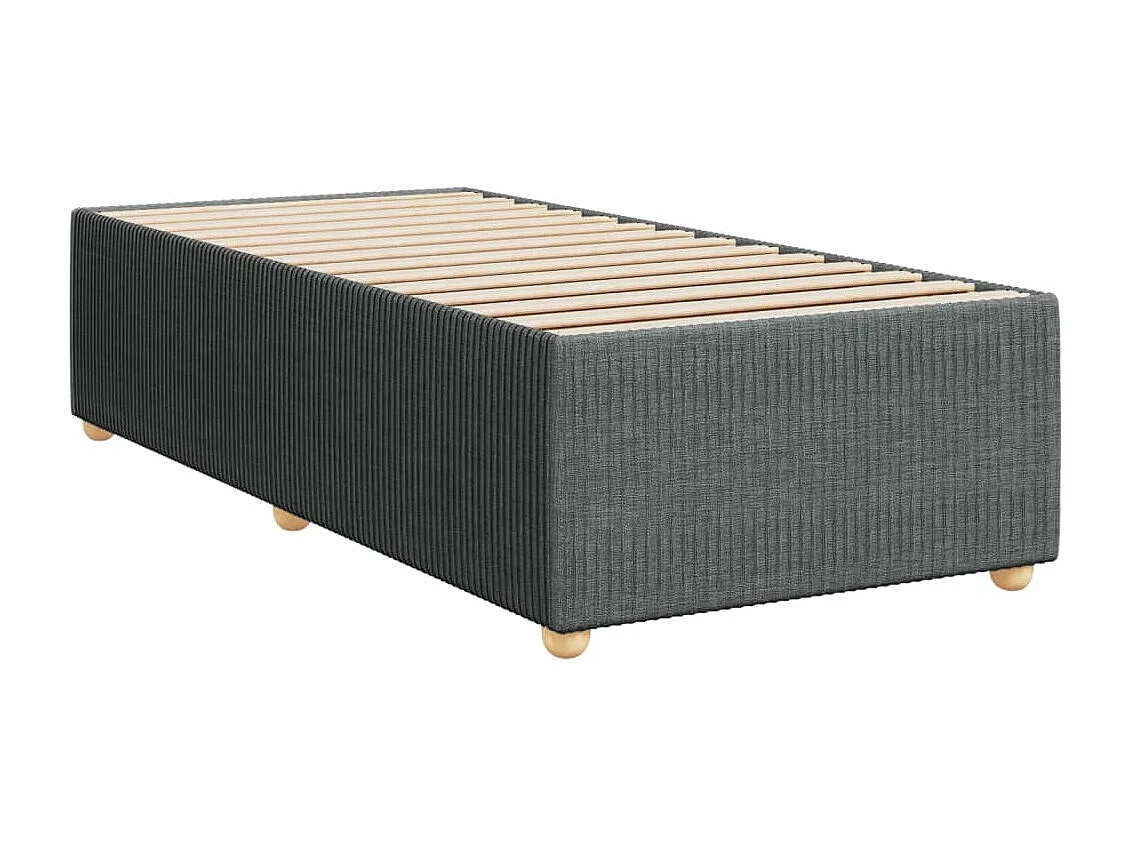 Cadre de lit sans matelas gris foncé 90x190 cm tissu