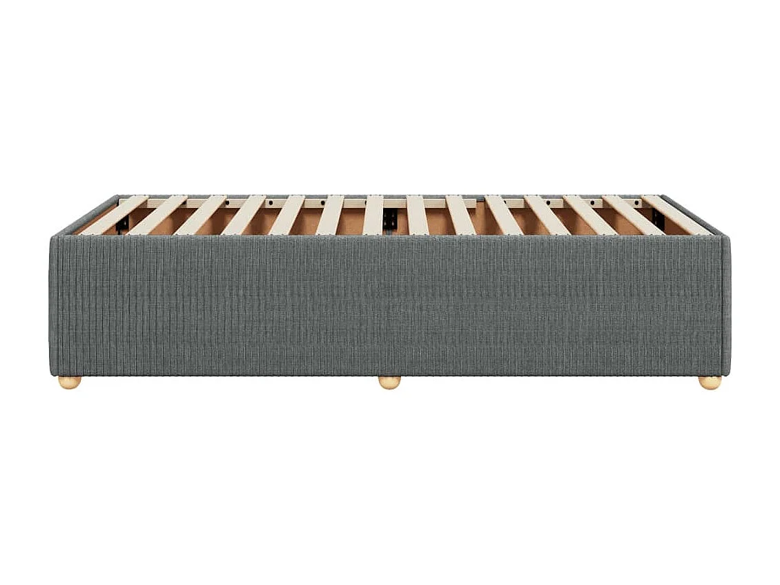 Cadre de lit sans matelas gris foncé 90x190 cm tissu