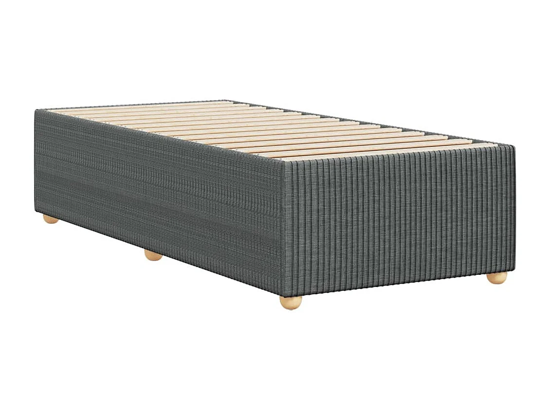 Cadre de lit sans matelas gris foncé 90x190 cm tissu