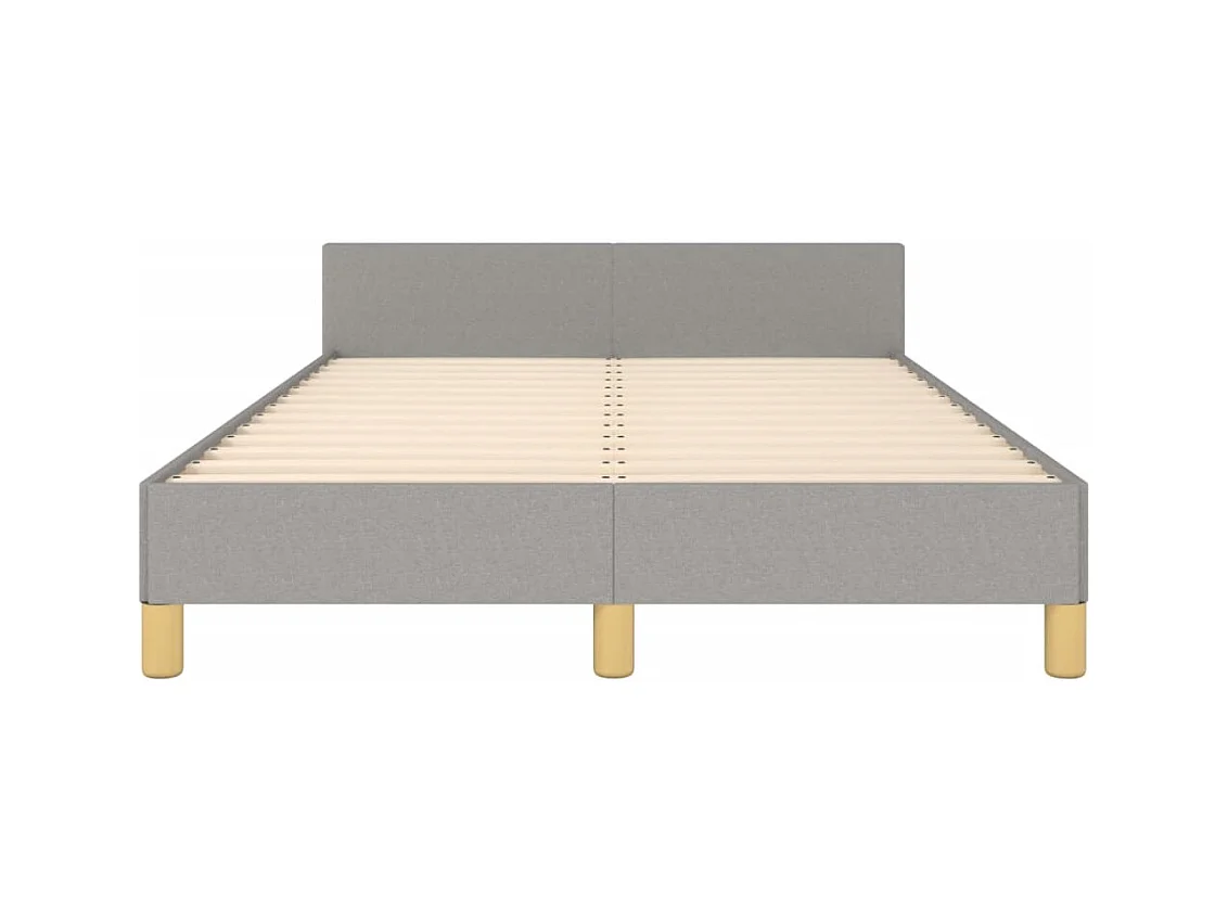 Bedframe met hoofdbord lichtgrijs 120x190 cm