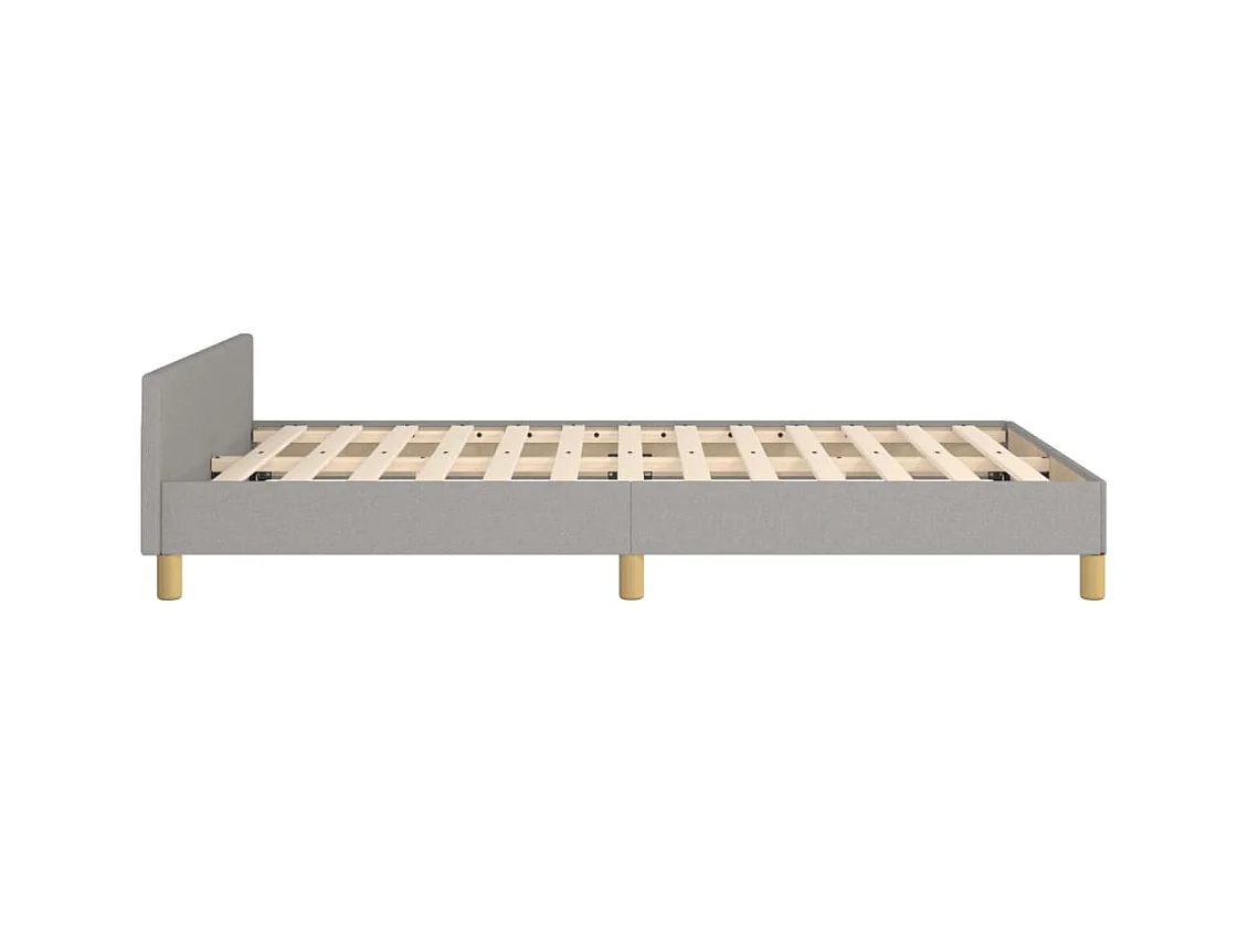 Bedframe met hoofdbord lichtgrijs 120x190 cm