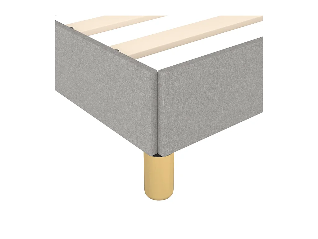 Bedframe met hoofdbord lichtgrijs 120x190 cm