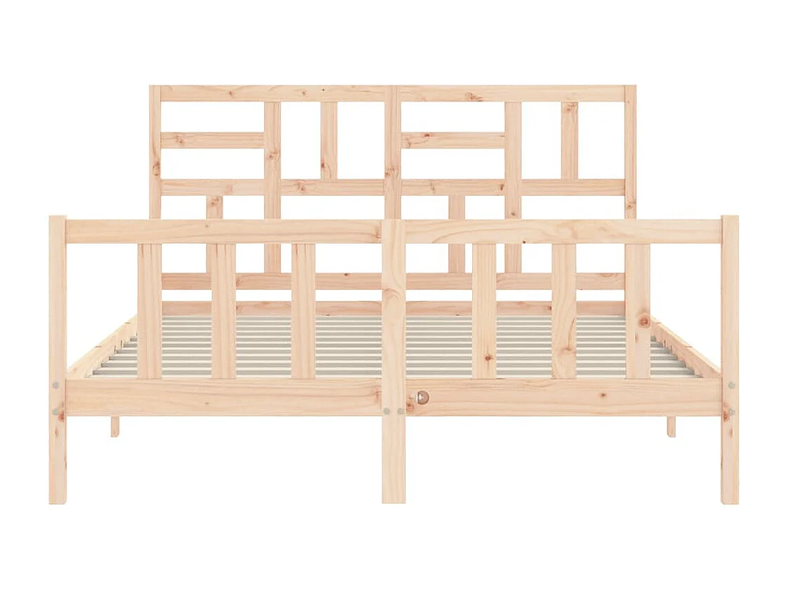 Cadre de lit sans matelas 160x200 cm bois massif de pin
