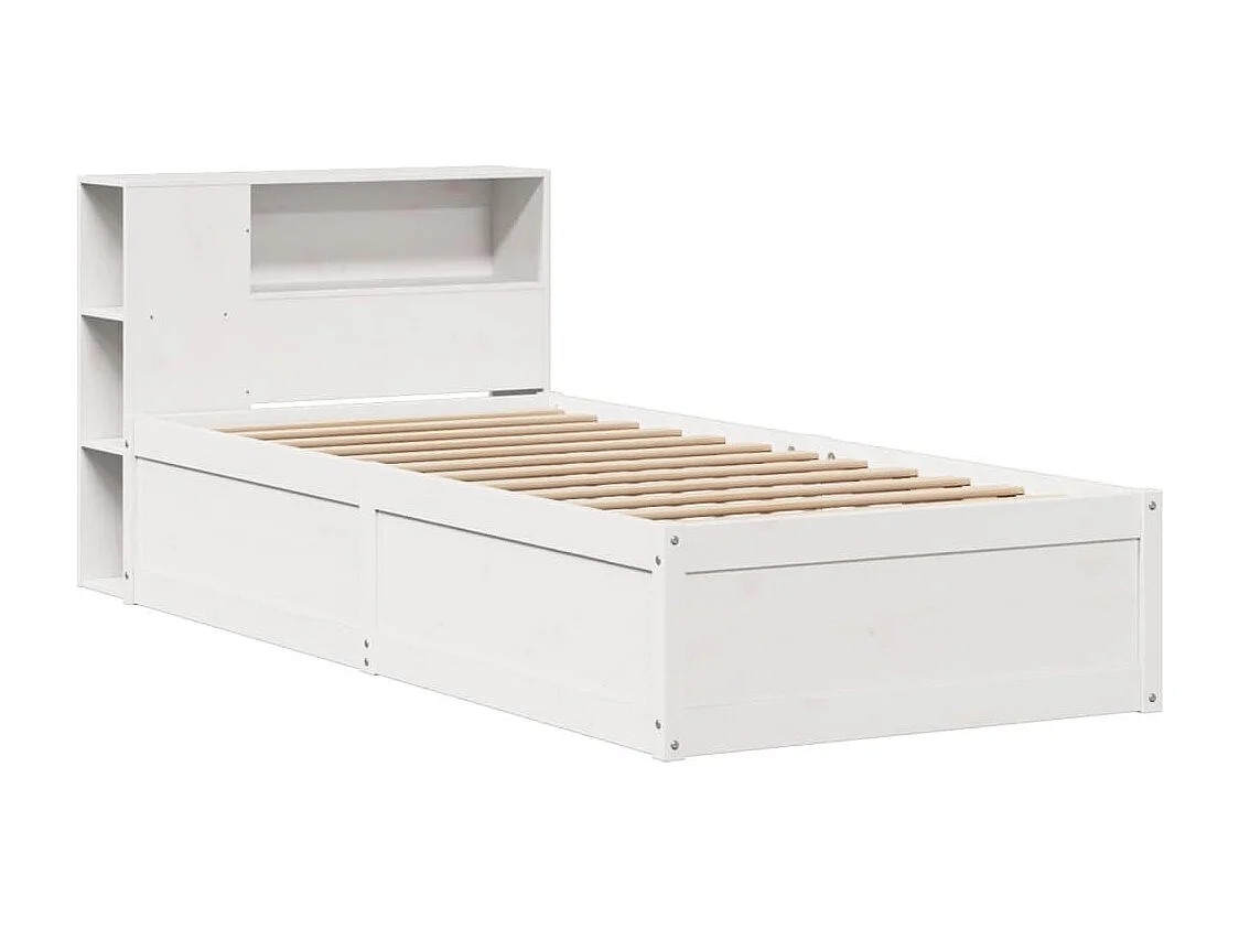 Giroletto senza Materasso Bianco 90x200 cm Legno Massello Pino