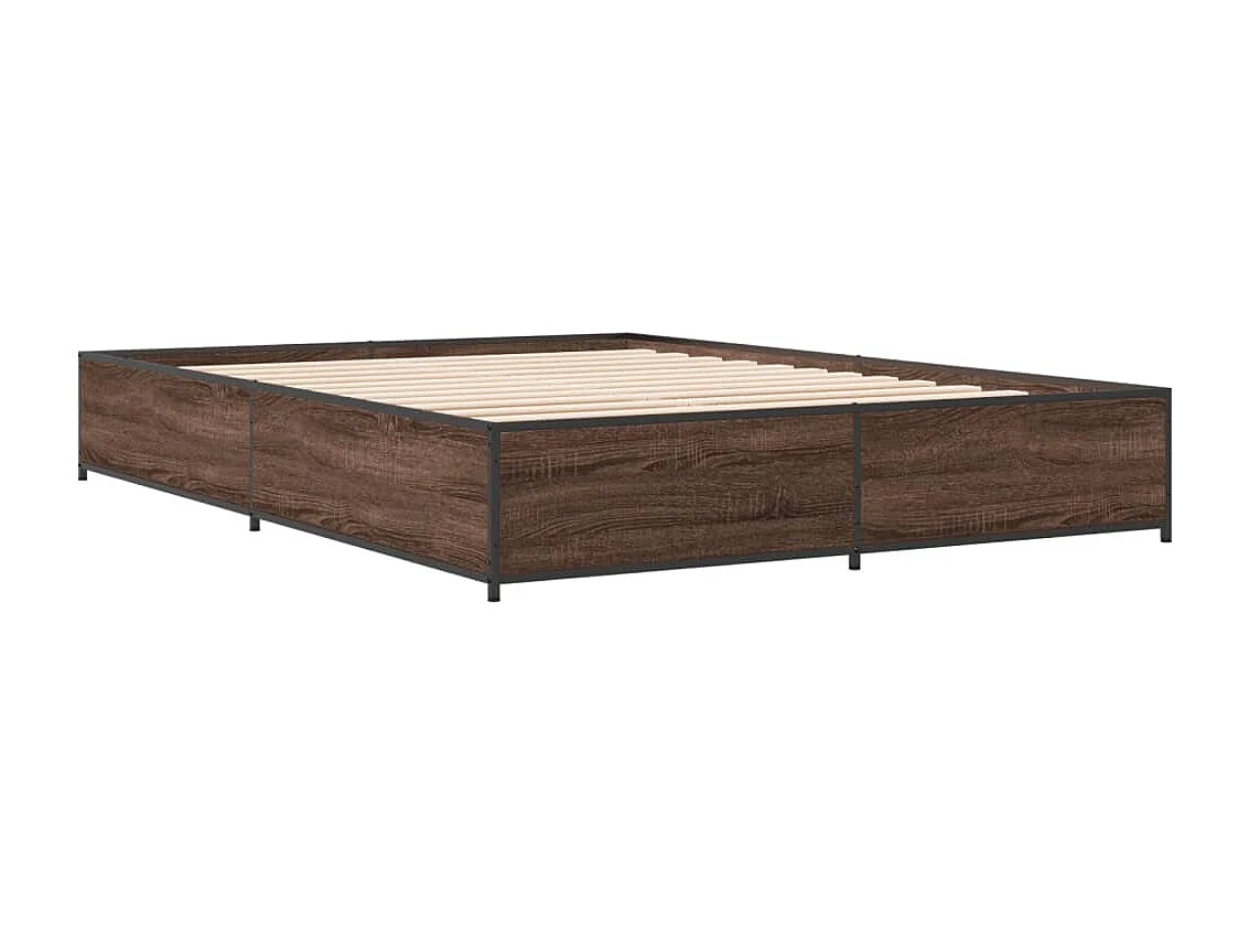 Cadre de lit sans matelas chêne marron 140x200 cm