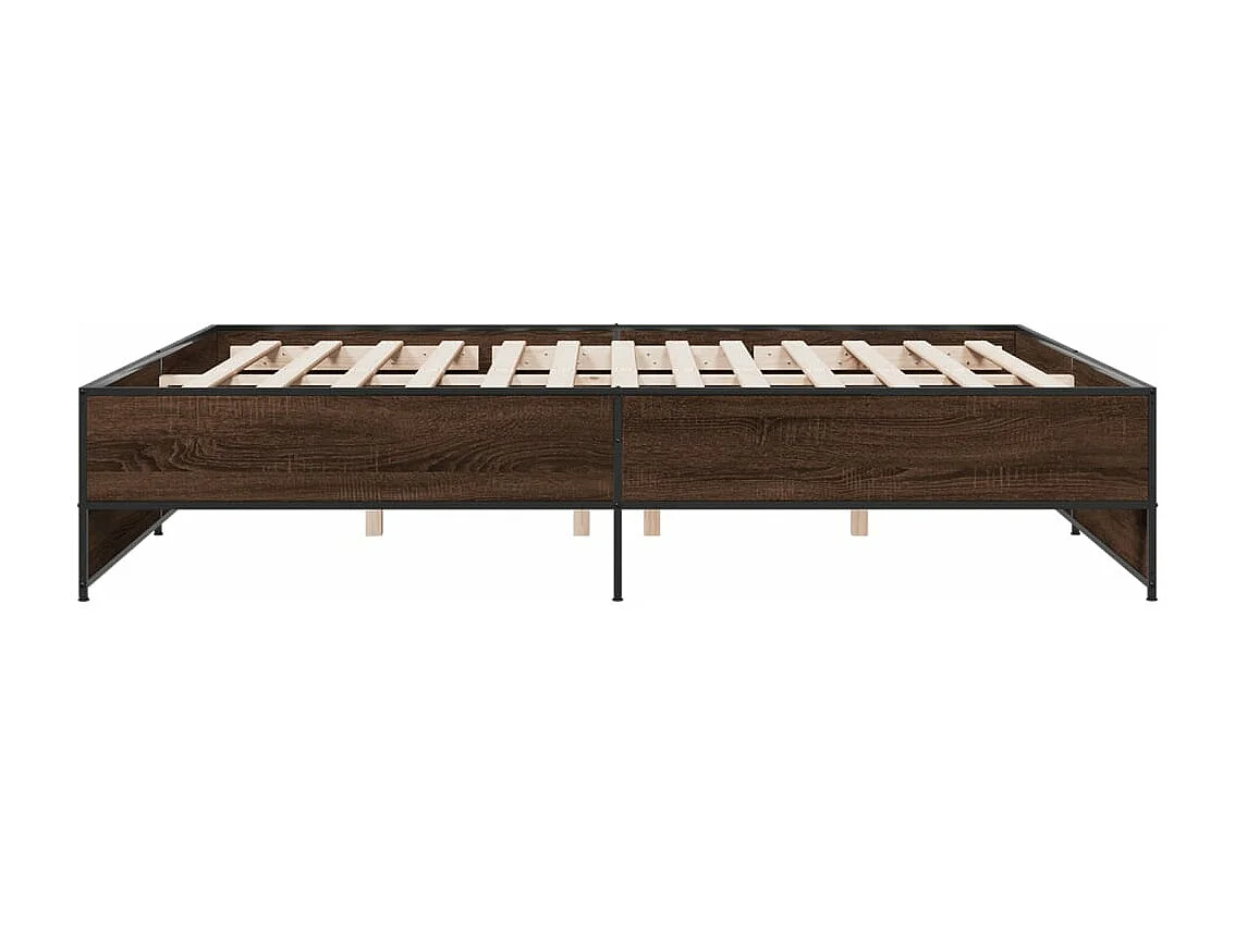 Cadre de lit sans matelas chêne marron 200x200 cm