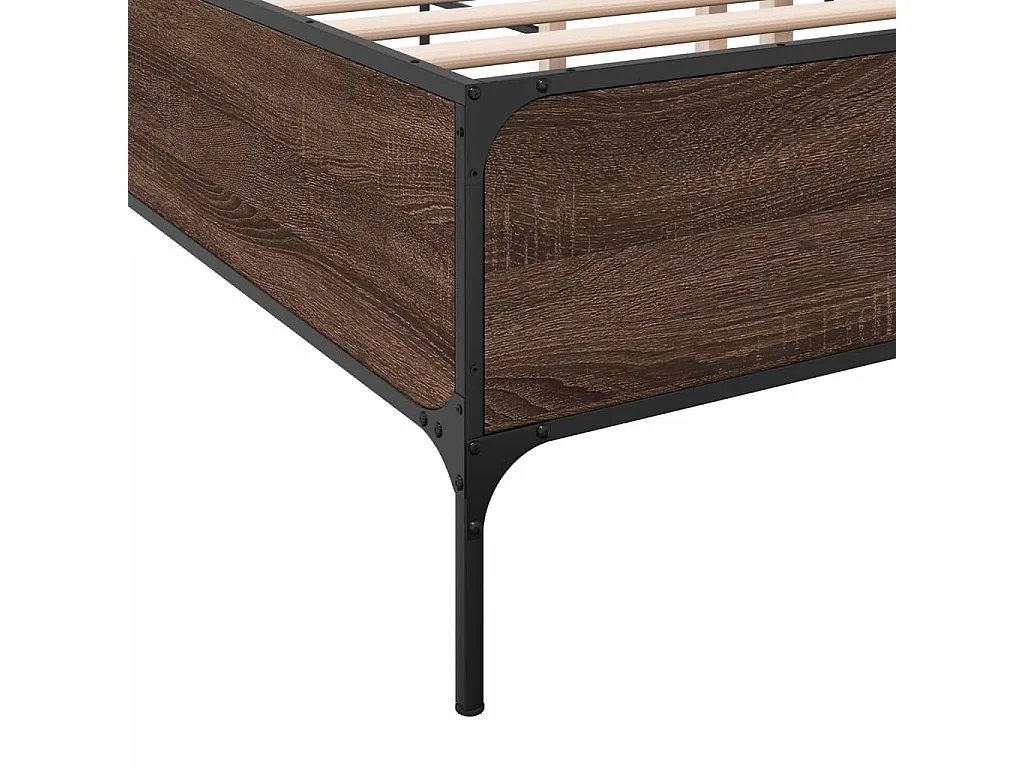 Estrutura de cama 150x200cm derivados madeira/metal