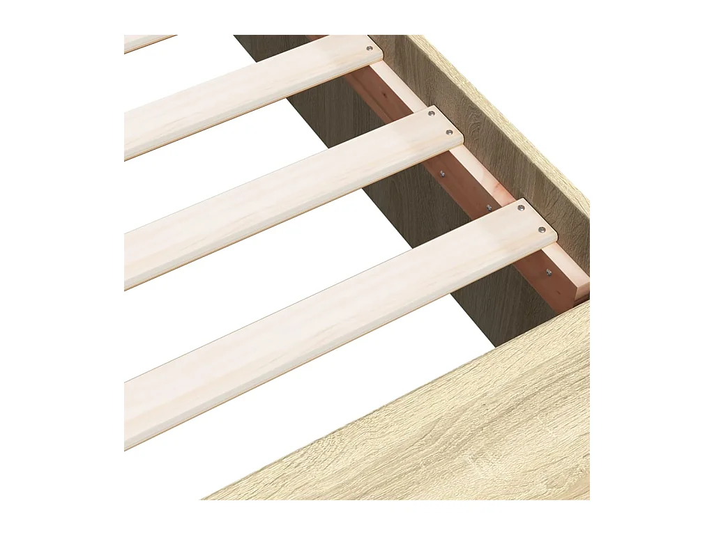 Cadre de lit sans matelas chêne sonoma 140x200 cm