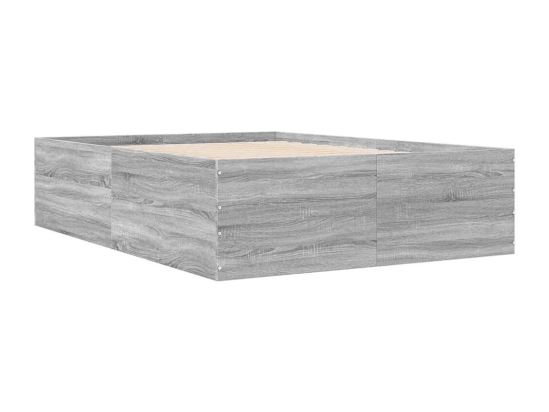 Estrutura cama 120x190 cm derivados de madeira cinzento sonoma