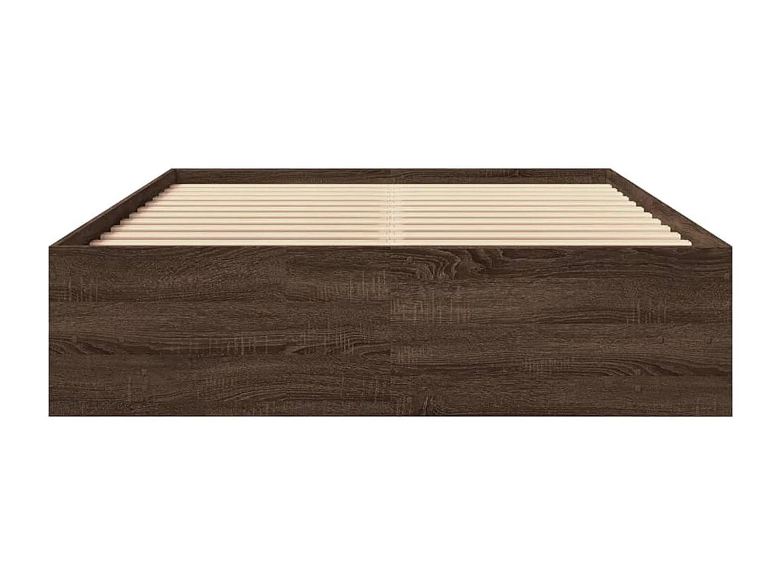 Cadre de lit sans matelas chêne marron 140x190 cm