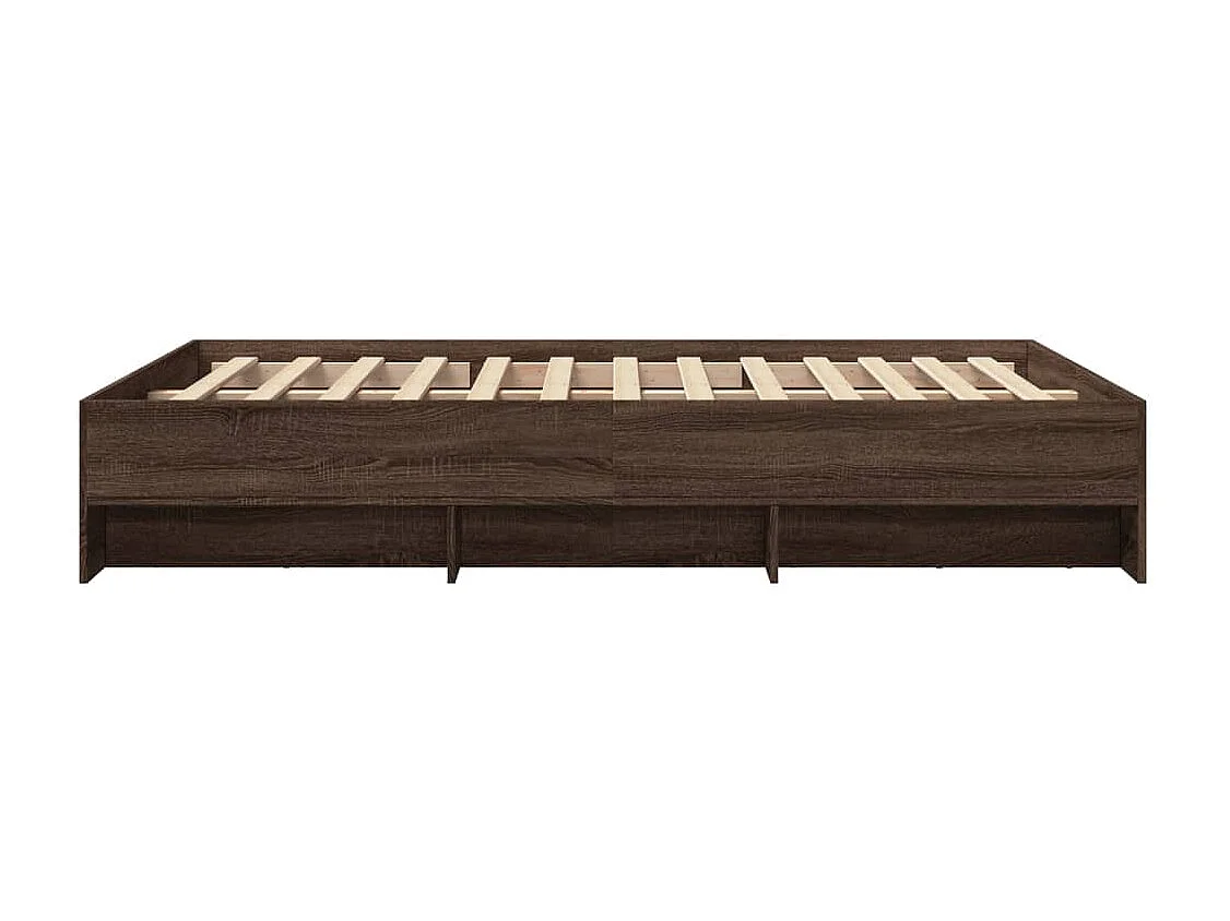 Cadre de lit sans matelas chêne marron 140x190 cm
