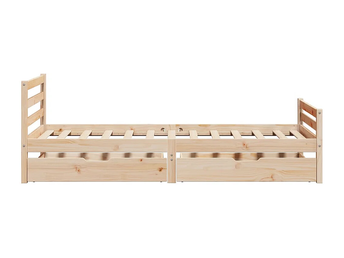 Bedframe zonder matras massief grenenhout 90x200 cm