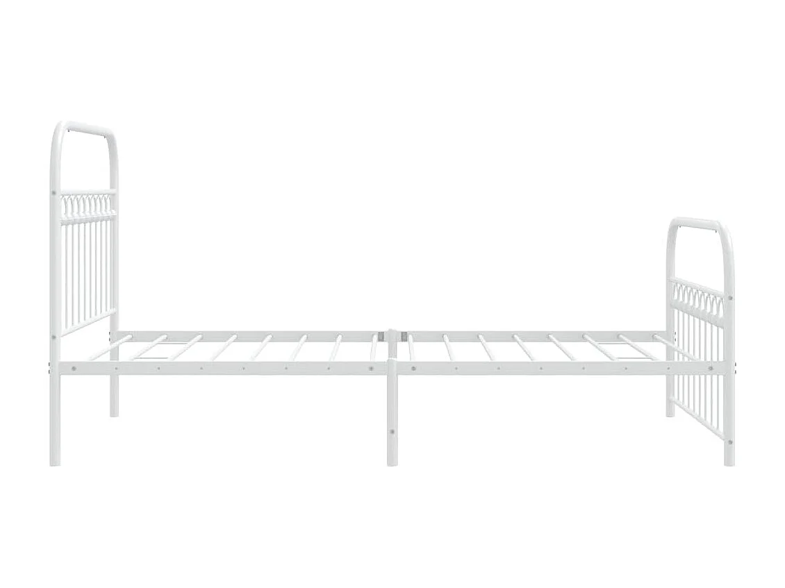 Estructura cama sin colchón con estribo metal blanco 107x203 cm