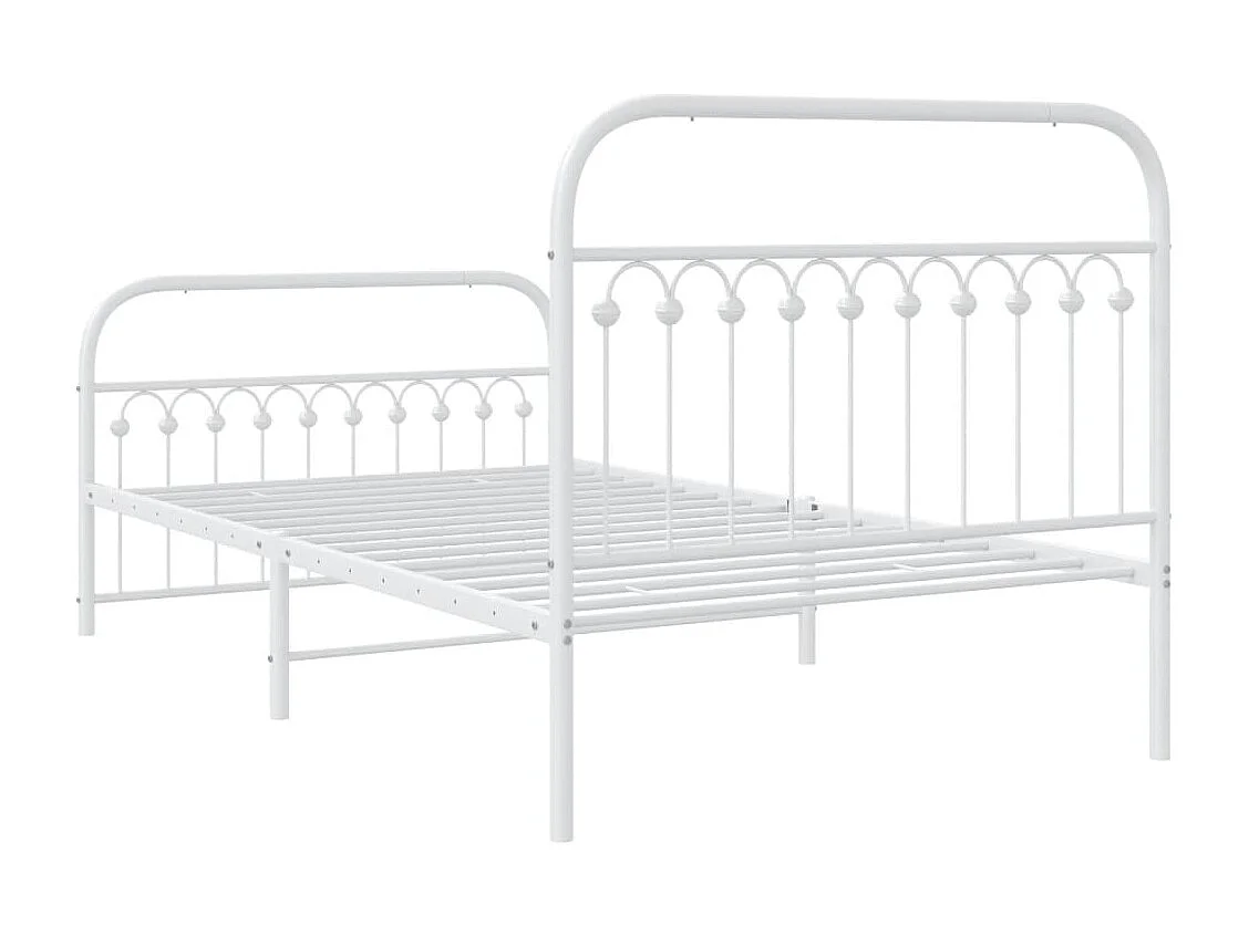 Estructura cama sin colchón con estribo metal blanco 107x203 cm