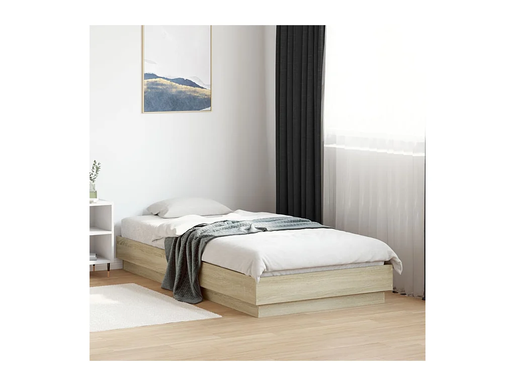 Bedframe zonder matras hout sonoma eikenkleurig 90x190 cm