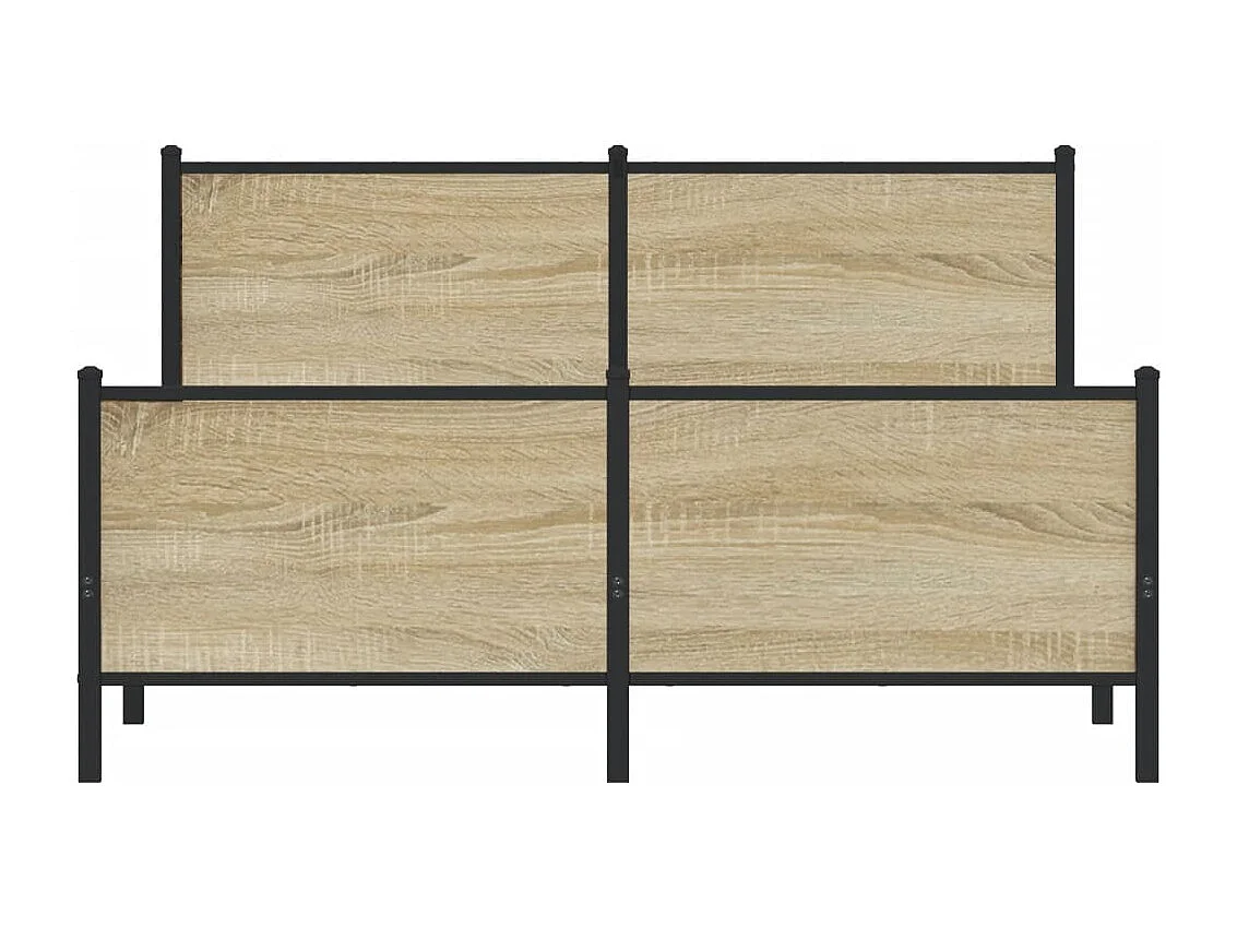 Giroletto con Testiera&Pediera Metallo Rovere Sonoma 137x190 cm