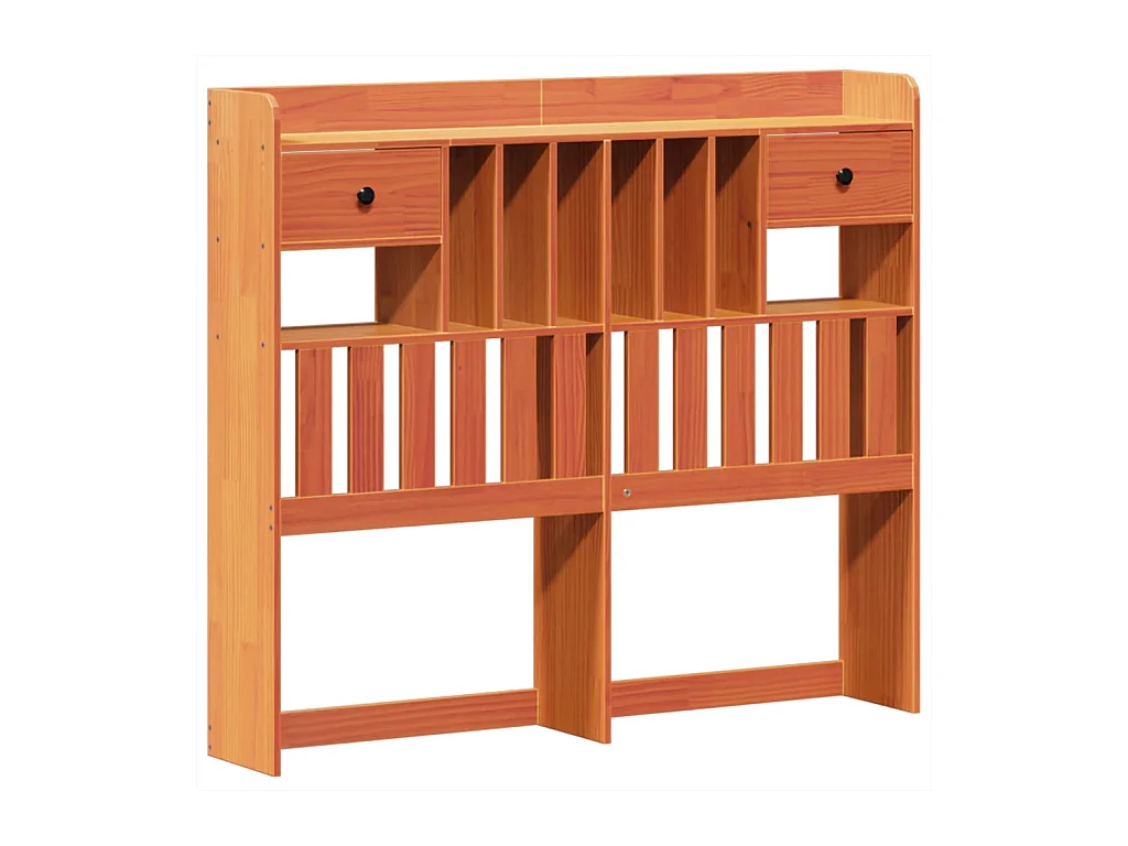 Cadre de lit sans matelas cire marron 135x190cm bois pin massif