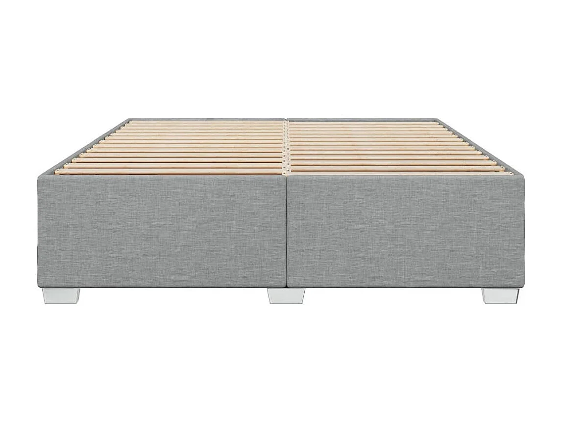 Cadre de lit sans matelas gris clair 180x200 cm tissu