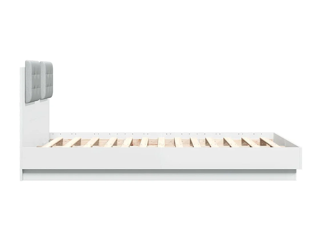 Cadre de lit sans matelas blanc 140x190 cm