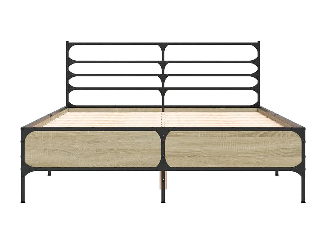Cadre de lit sans matelas chêne sonoma 140x200 cm