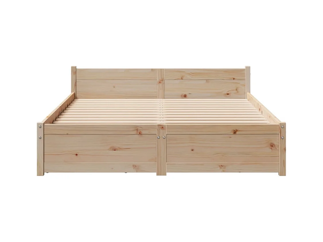 Cadre de lit sans matelas 120x200 cm bois de pin massif