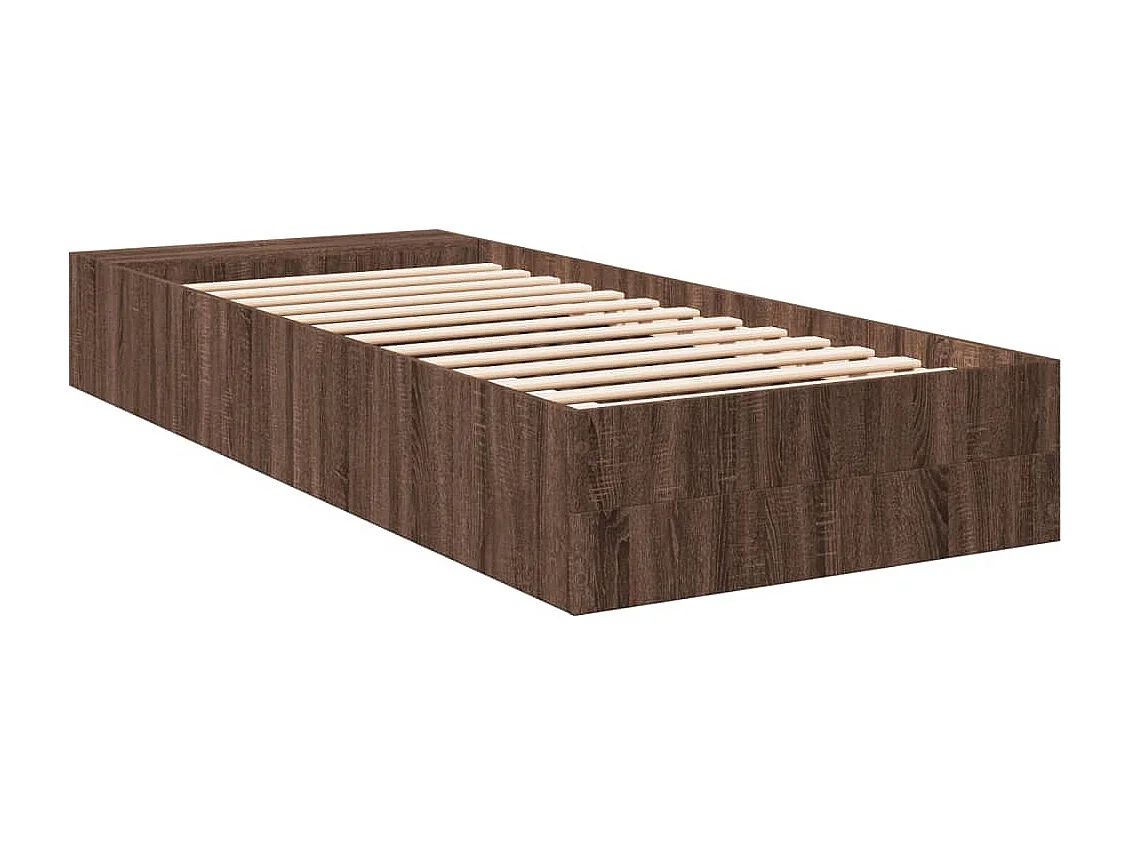 Cadre de lit sans matelas chêne marron 75x190 cm