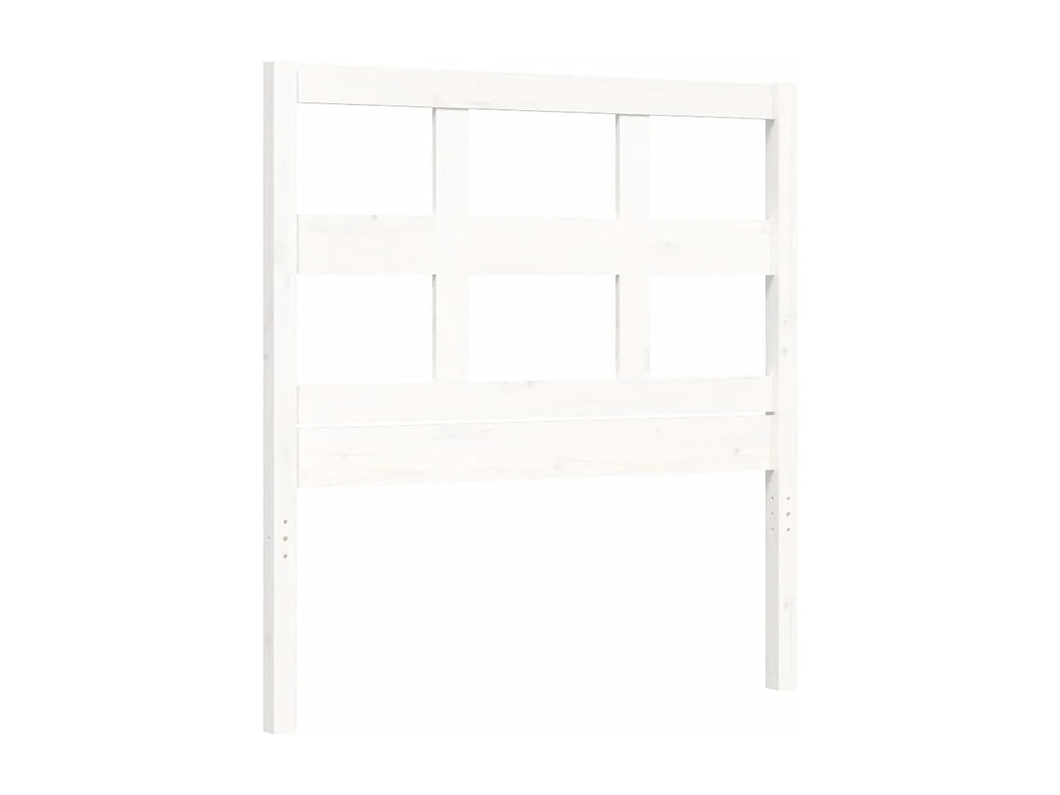 Cadre de lit sans matelas blanc bois de pin massif